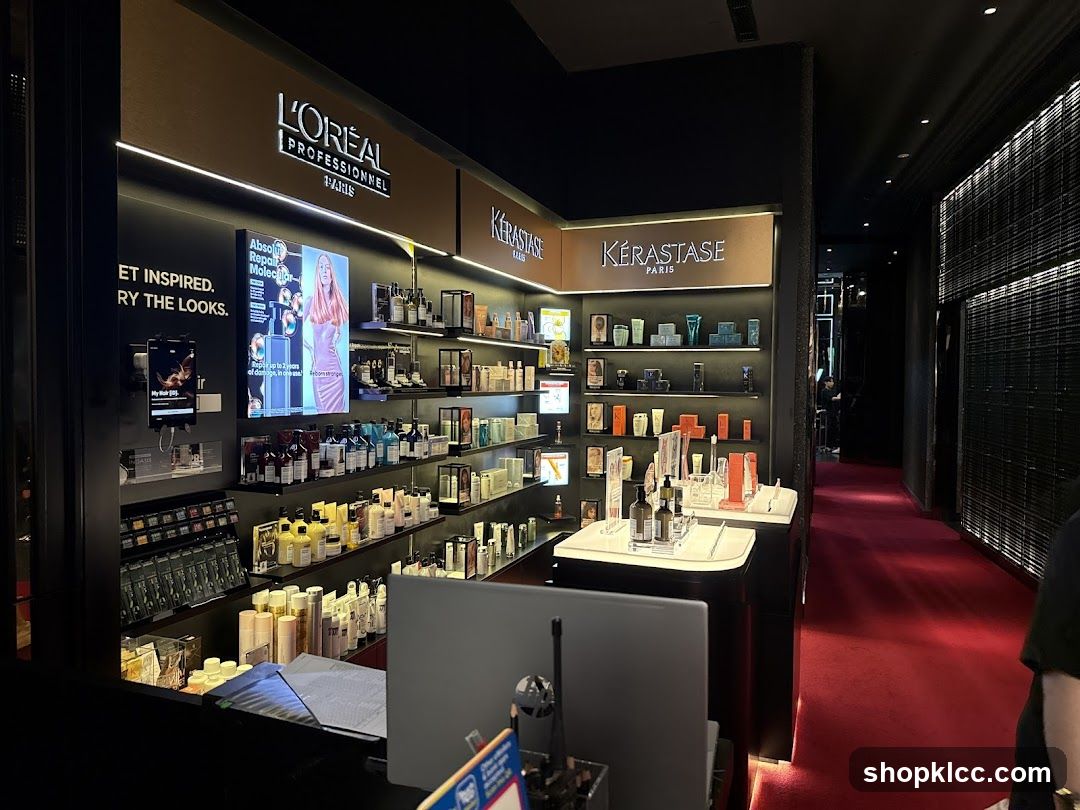 L'Oréal and Kérastase Products Display