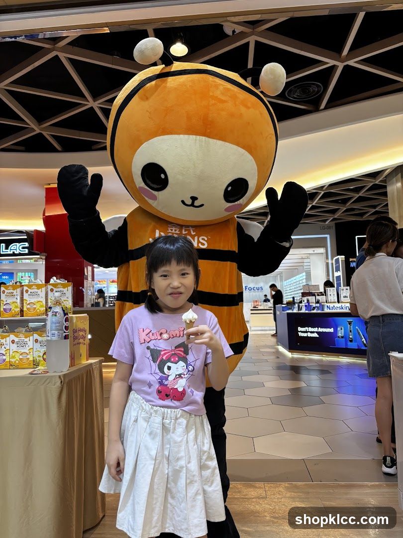 Mascot and Child with Ice Cream