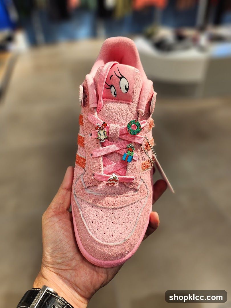 Pink Adidas Sneaker with Holiday Charms