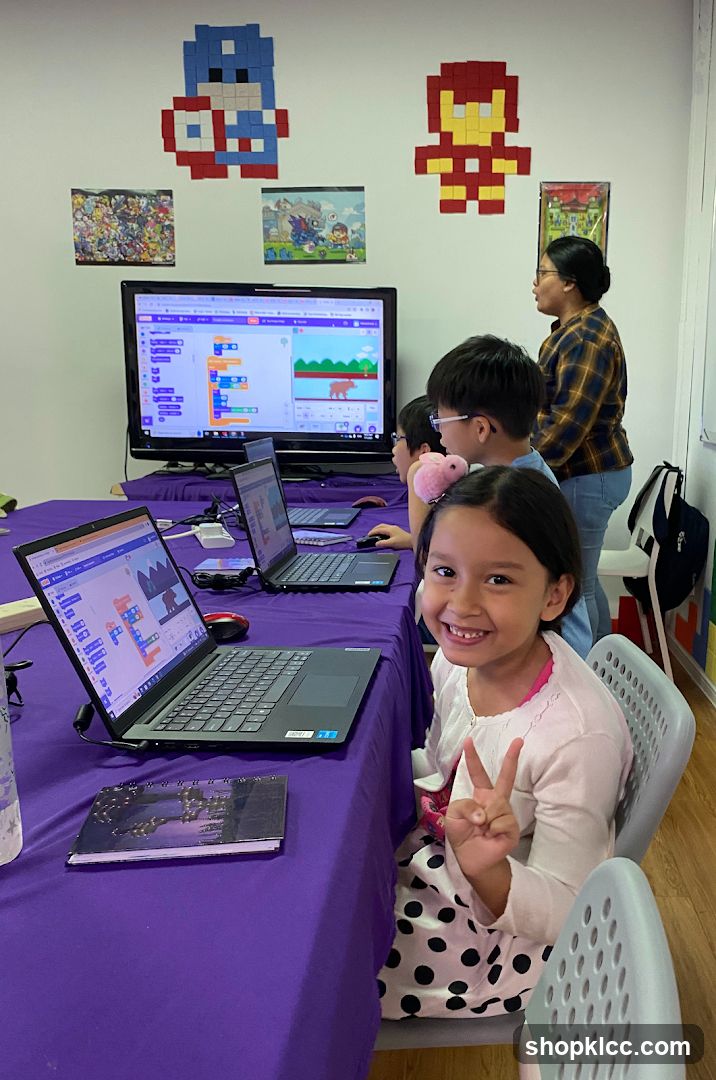 Children learning to code