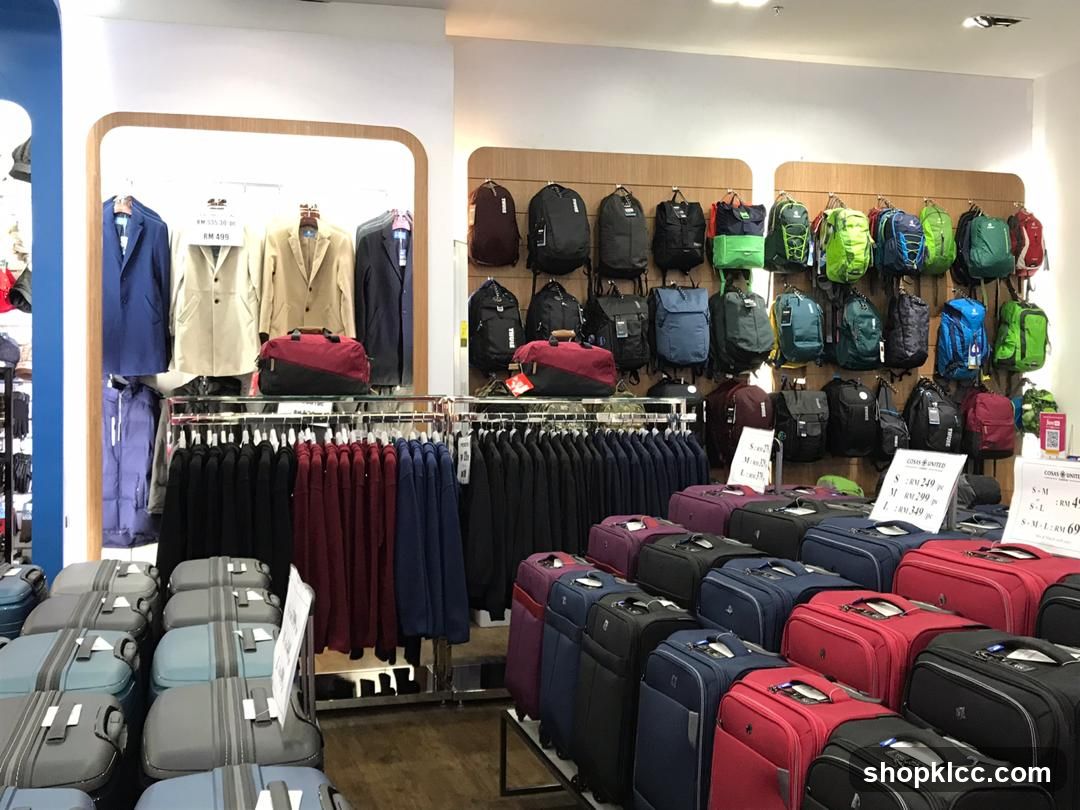 Clothing and Luggage Store Display