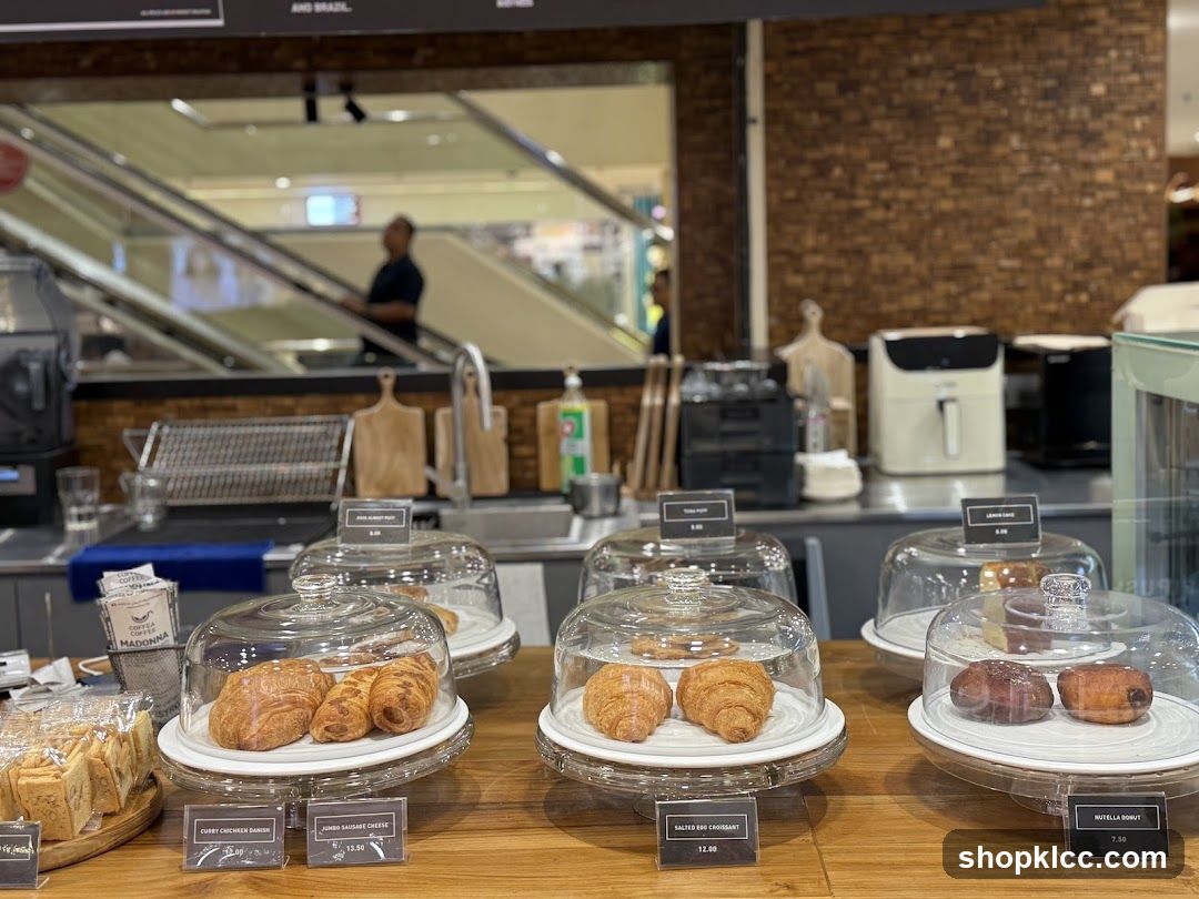 Pastries and baked goods on display