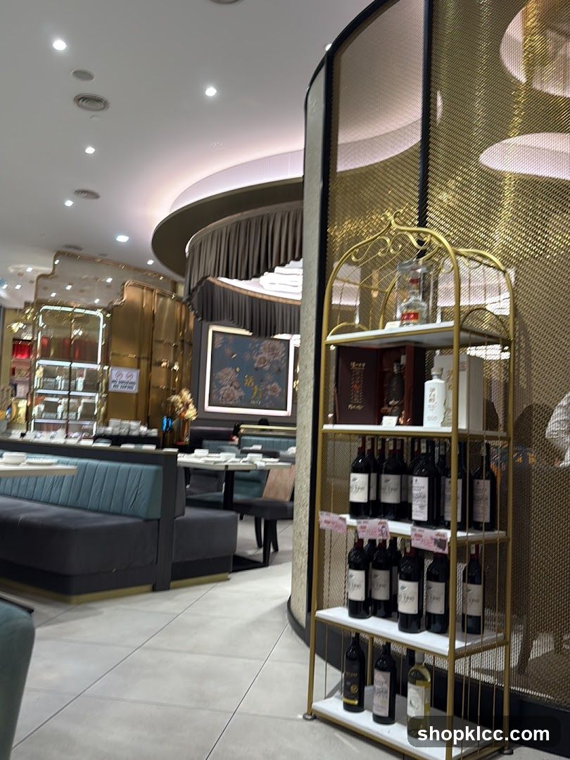 Restaurant Interior with Wine Display