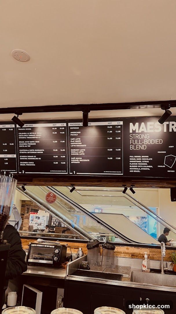 Maestro Coffee Menu
