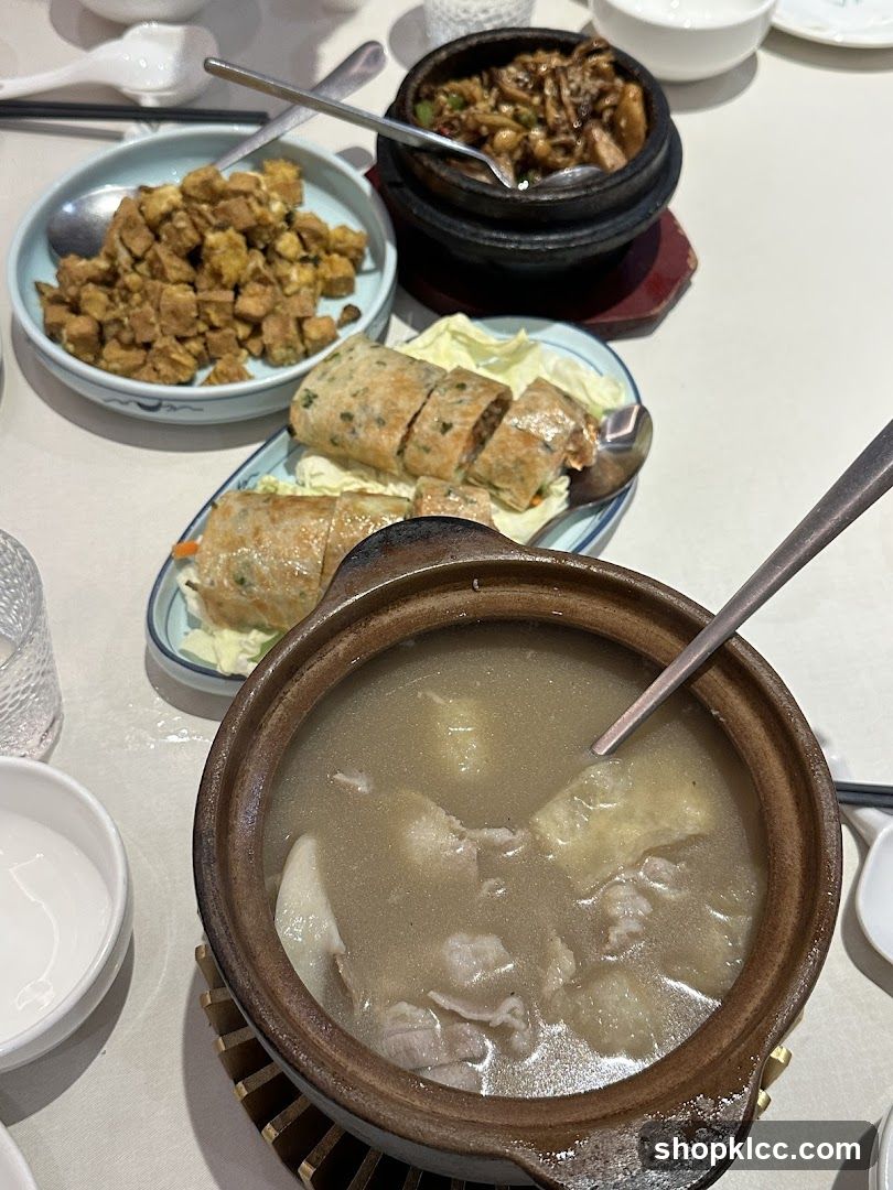 Table with various dishes