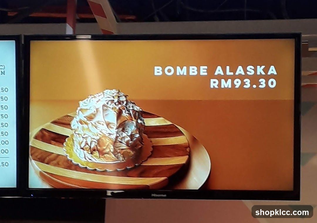Bombe Alaska Menu