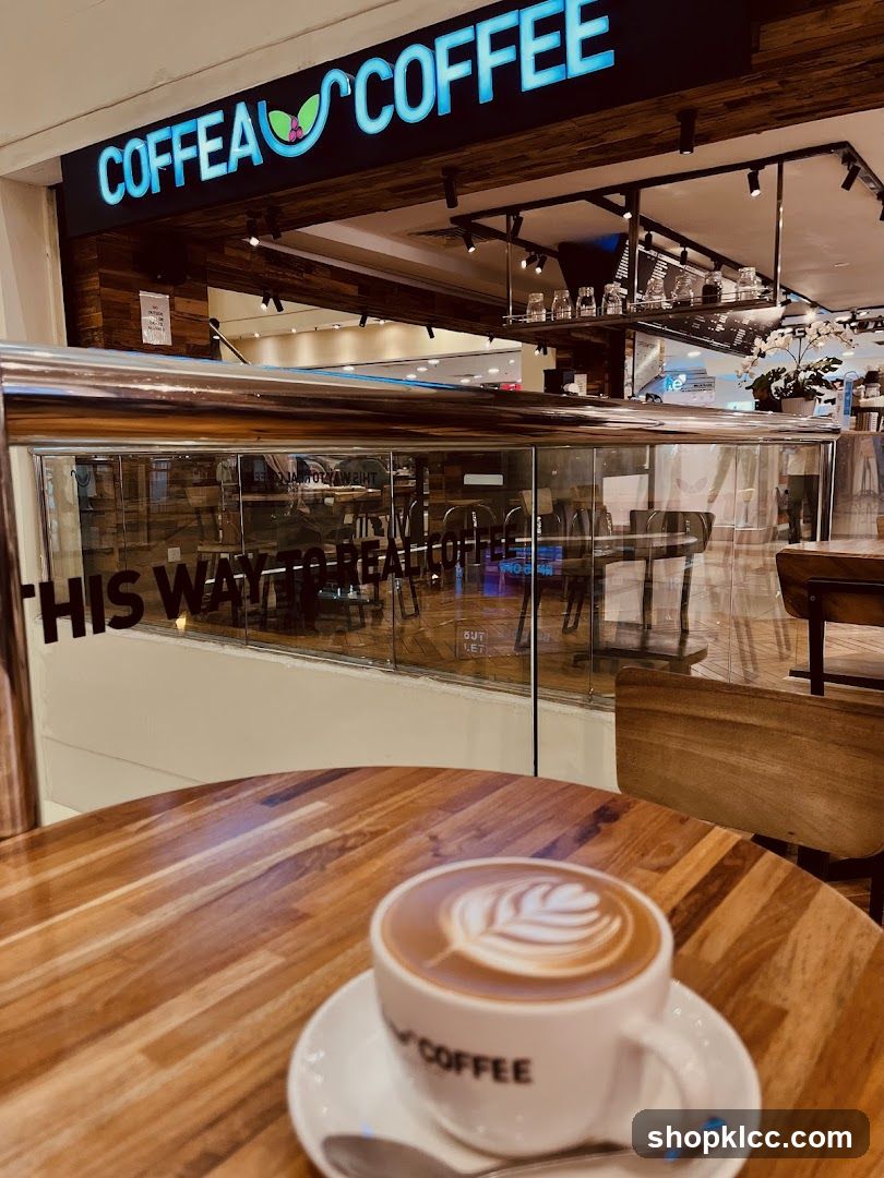 Coffee Shop Interior with Latte