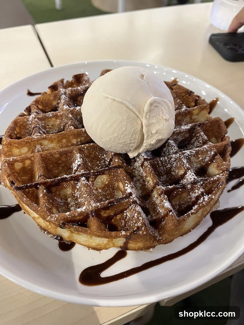 Waffle with Ice Cream