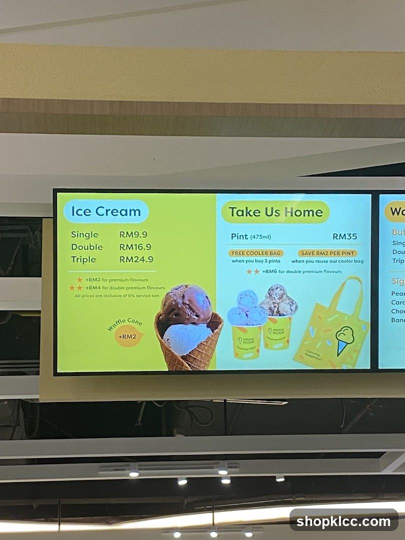 Ice Cream Menu