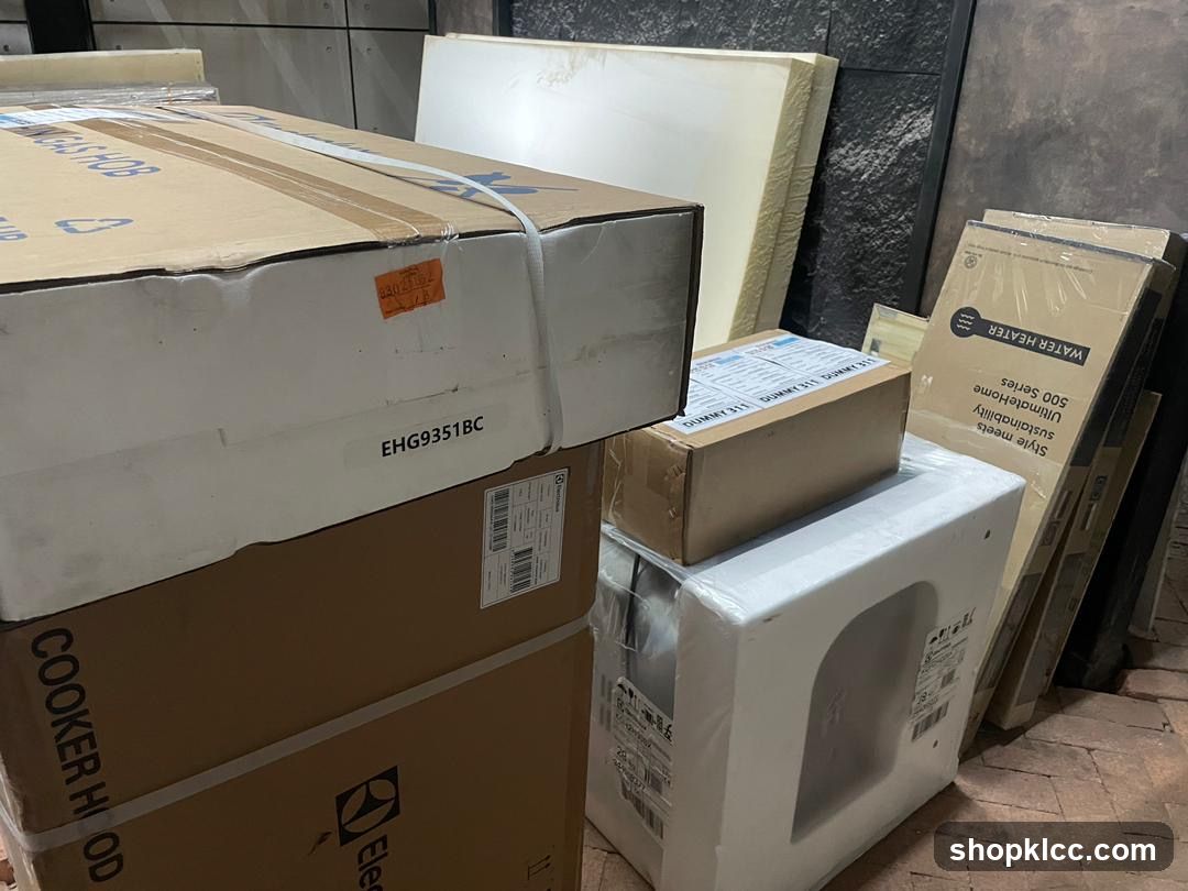 Stacked Appliances and Packaging