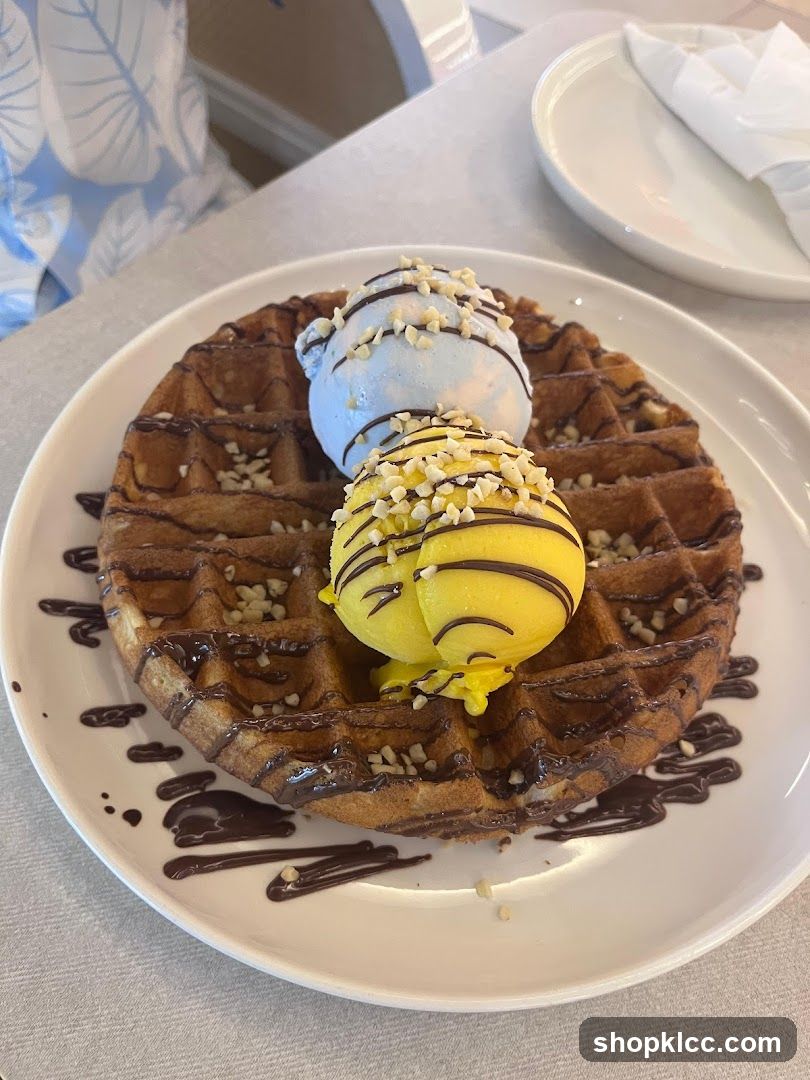 Waffle with Ice Cream