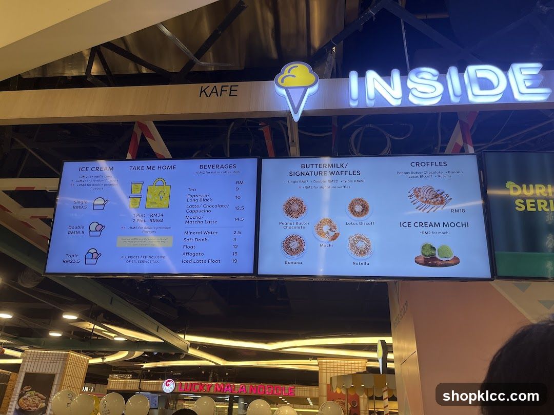 Inside Scoop Menu
