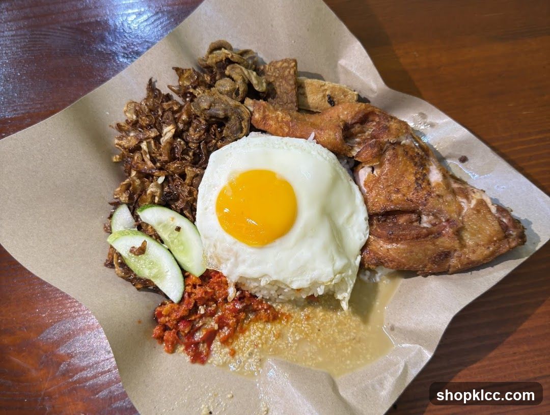Nasi Lemak with Fried Chicken