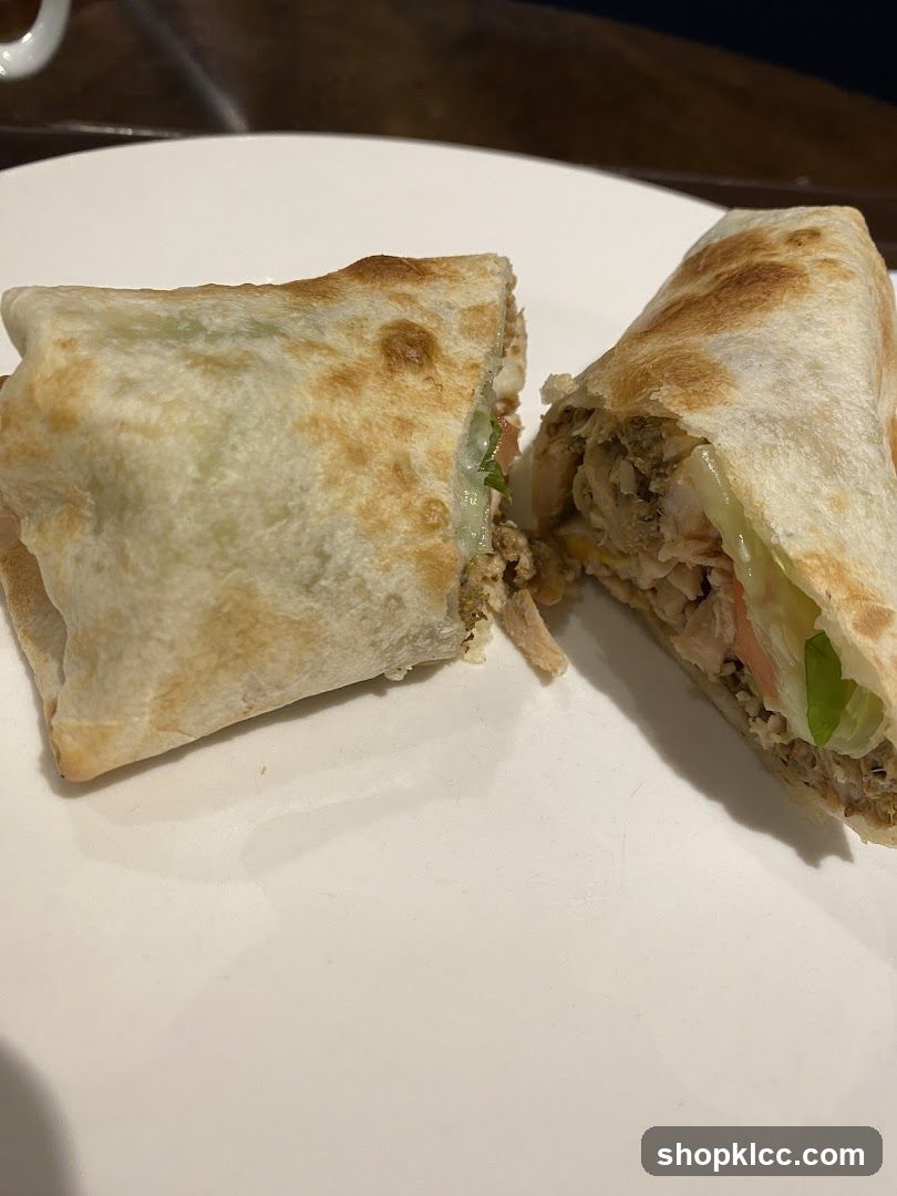 Halved Wrap on Plate