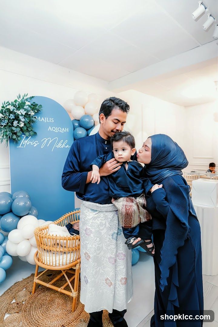Family celebrating Aqiqah