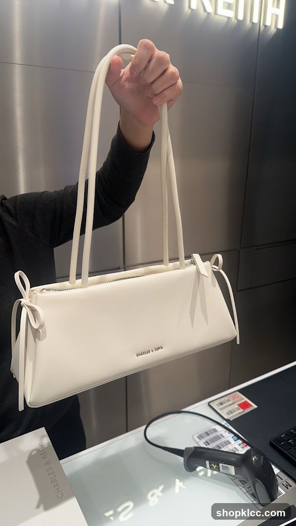 White Handbag with Bows