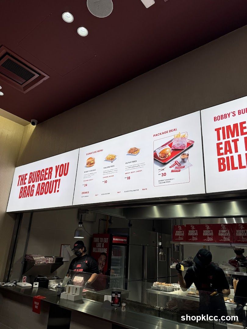 Bobby's Burgers Menu