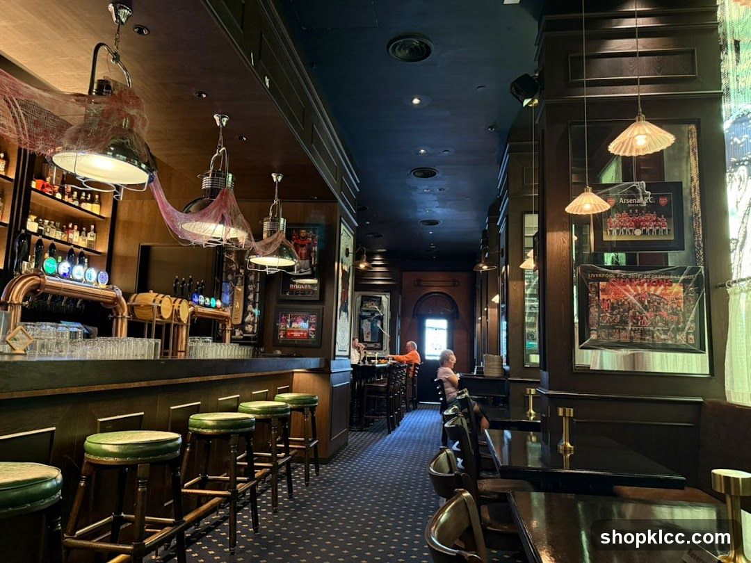 Bar Interior with Football Memorabilia