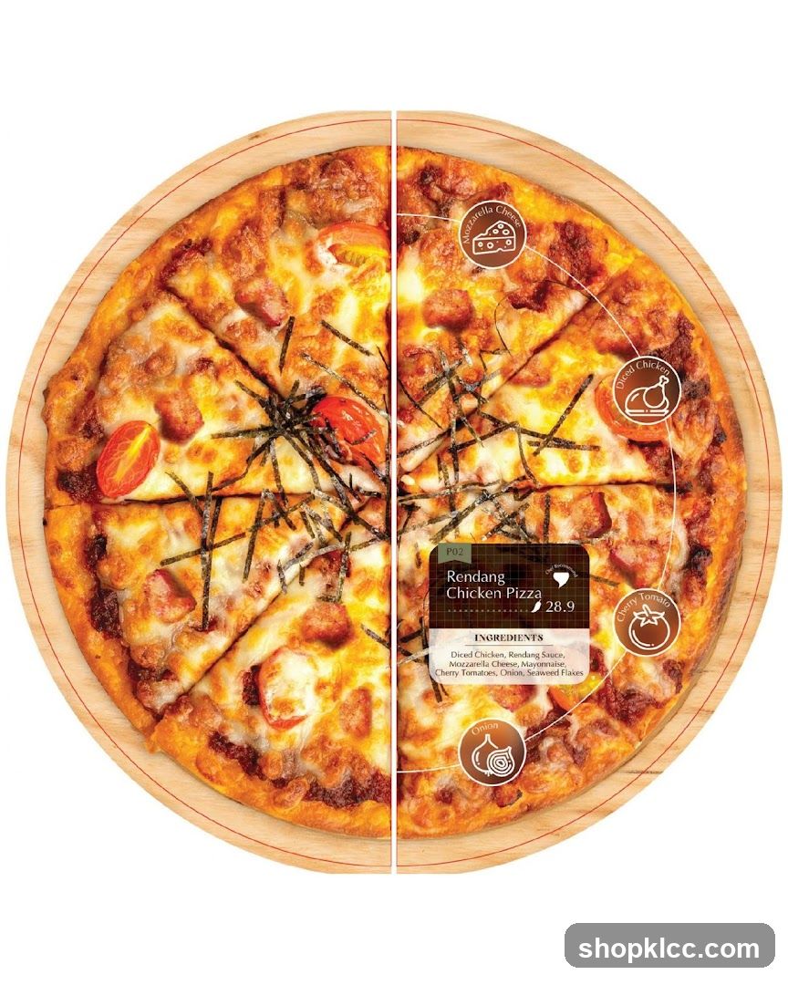 Rendang Chicken Pizza
