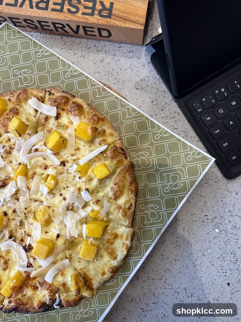 Pizza with Mango and Coconut