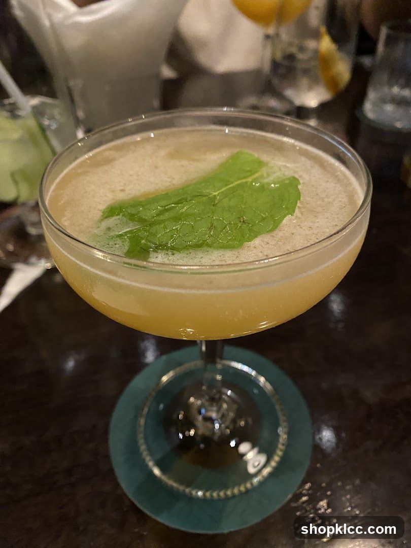 Cocktail with Mint Garnish