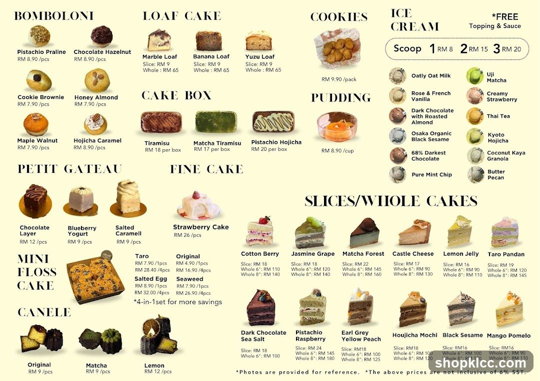 Dessert Menu