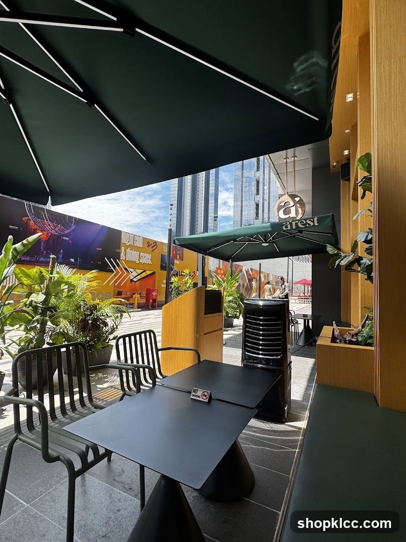 Outdoor Seating Area with City View