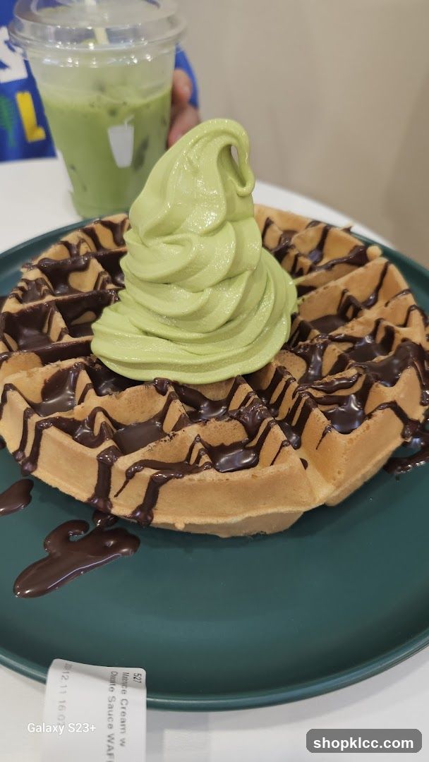 Matcha Soft Serve Waffle