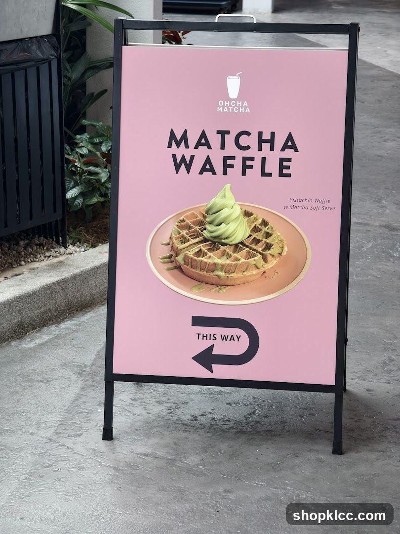 Matcha Waffle Sign