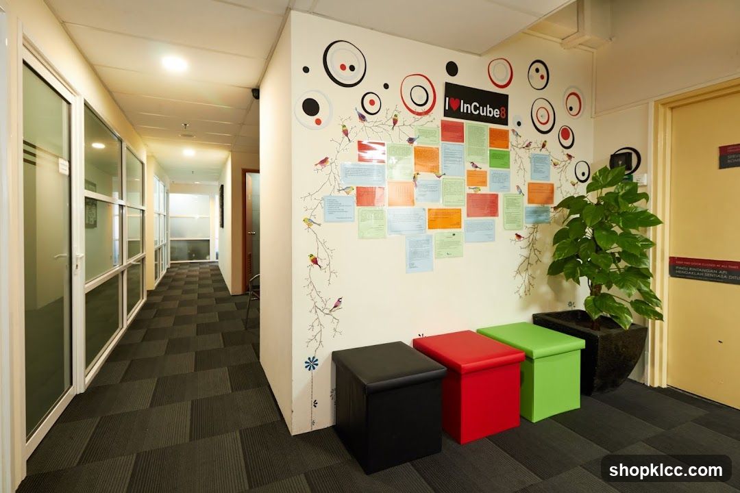 Office Hallway with Bulletin Board