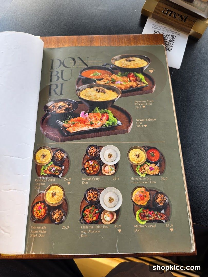 Donburi Menu