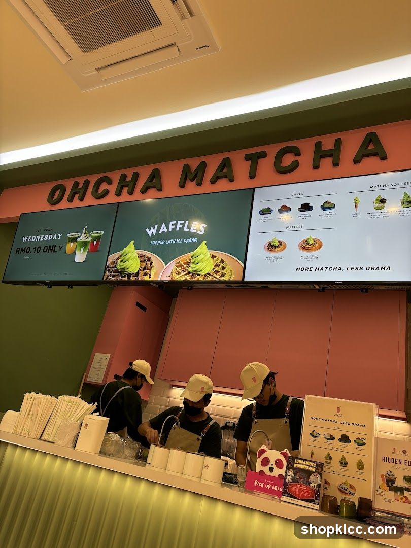 Matcha Dessert Shop Counter
