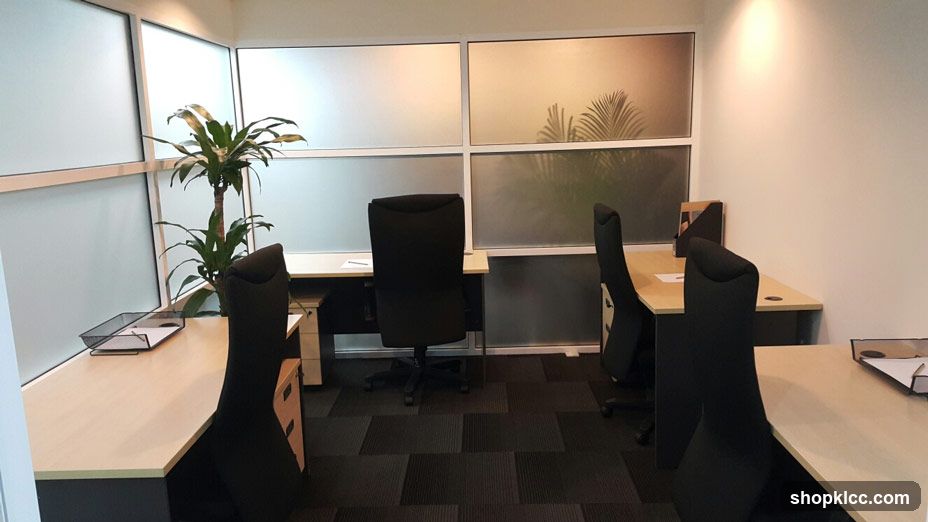 Office Interior with Desks and Chairs