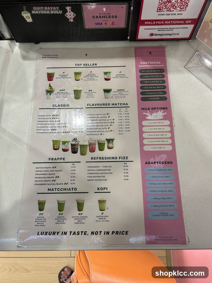 Matcha Menu