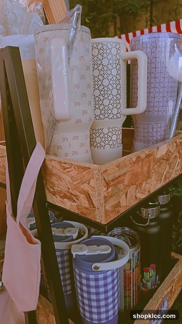 Assortment of drinkware