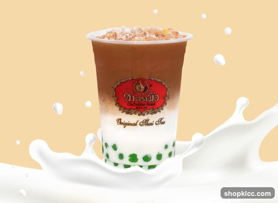 Thai Iced Tea with Boba