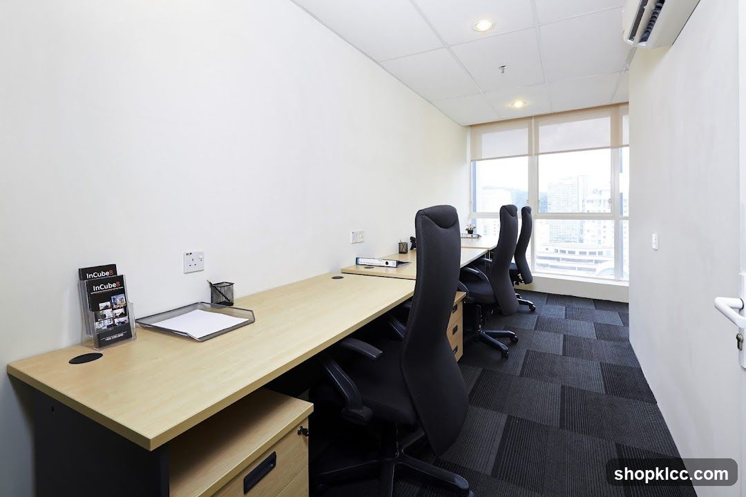 Office Interior with Desks and Chairs