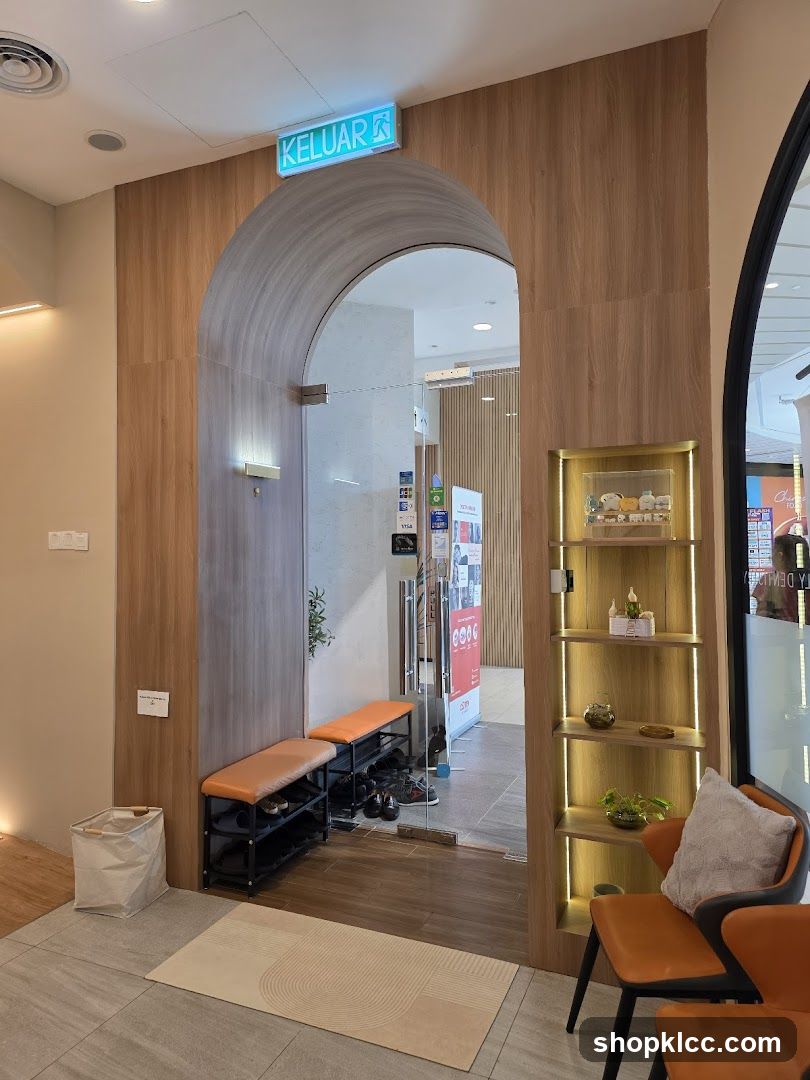 Interior Entrance with Archway and Display Shelf