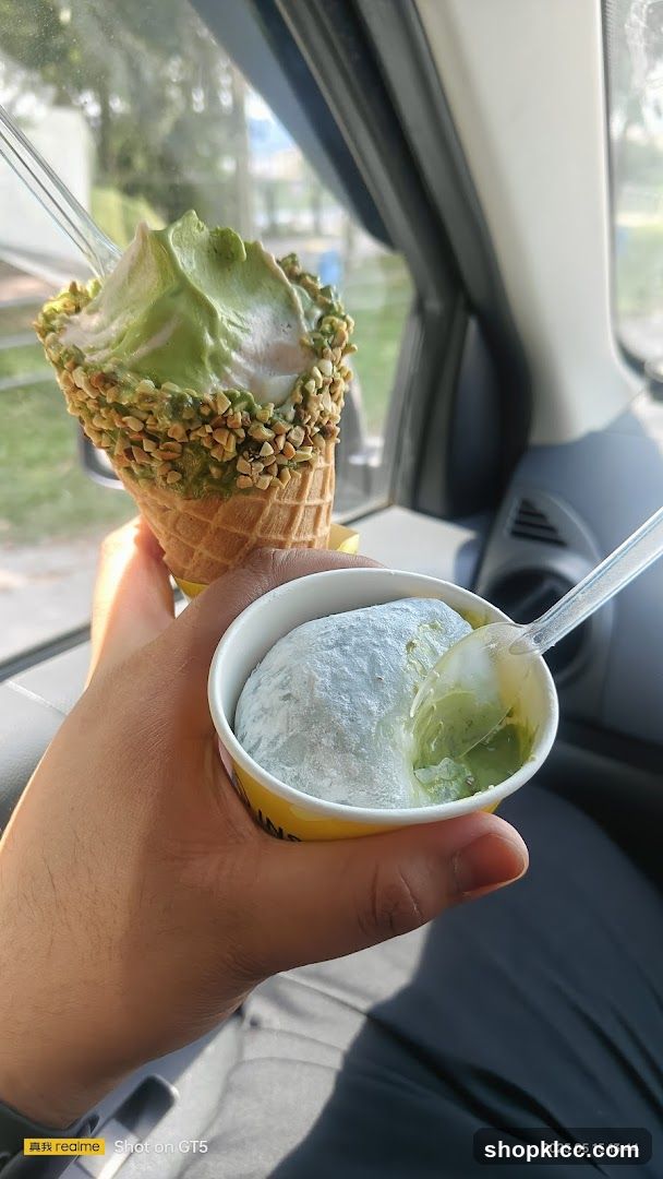 Matcha Ice Cream and Mochi