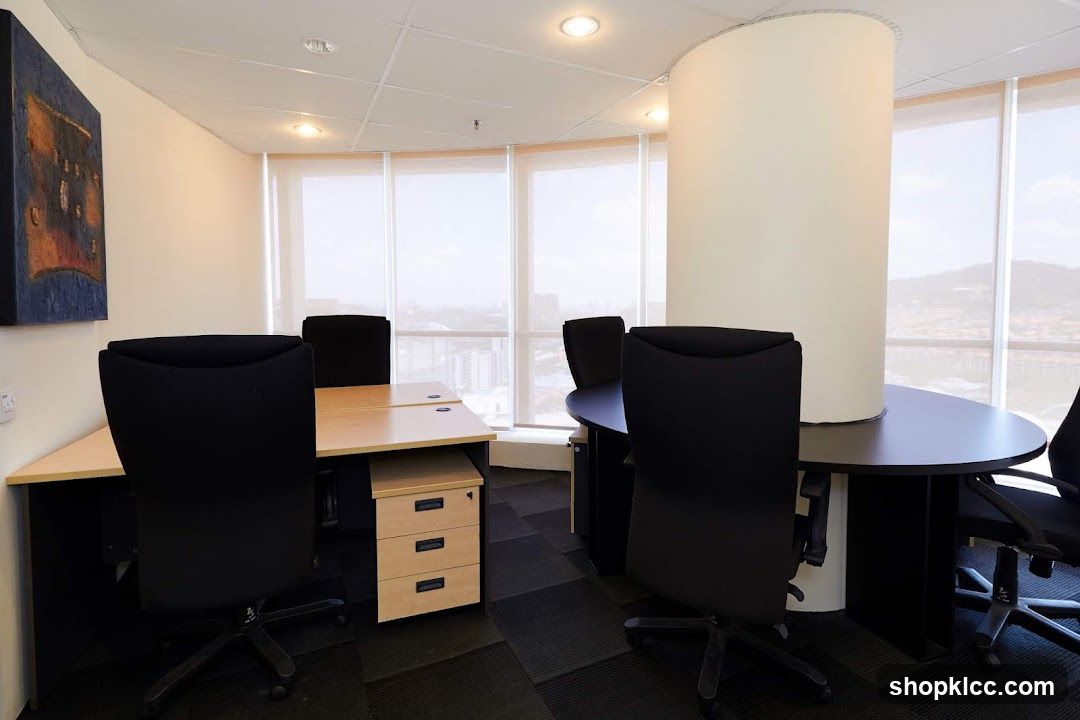 Office Interior with Desks and Chairs