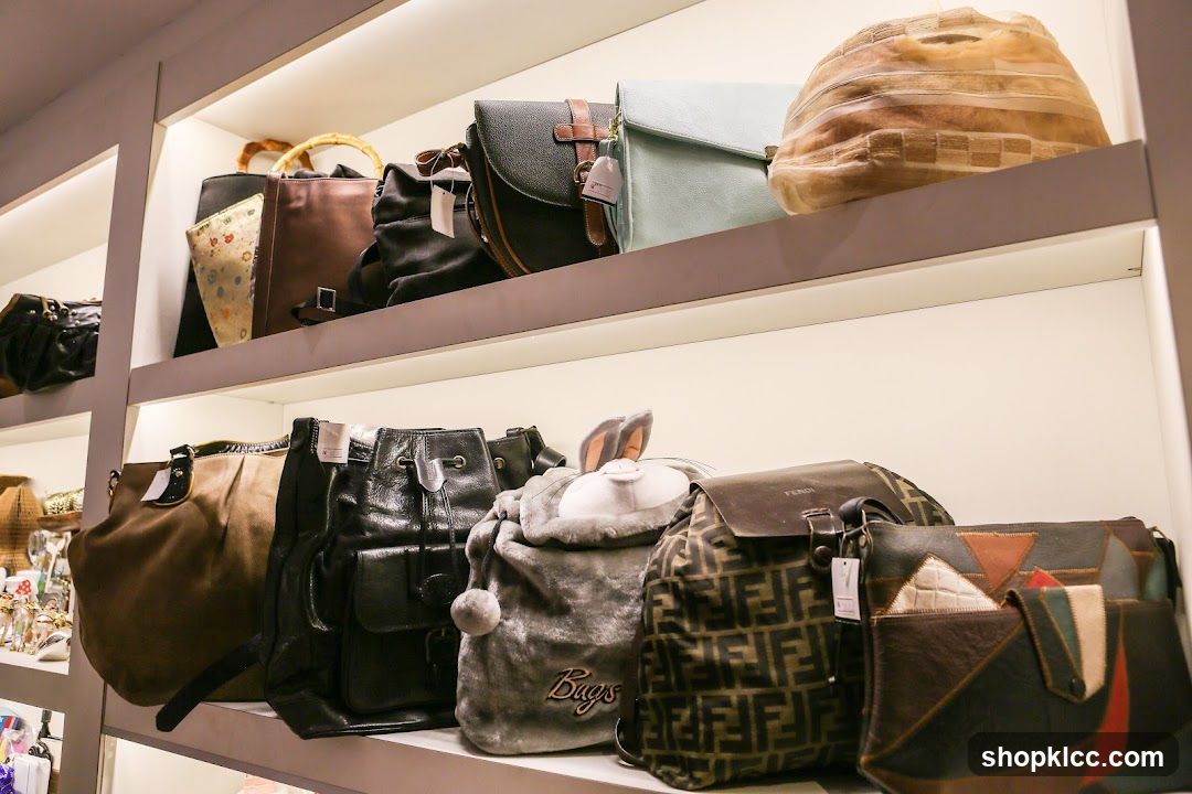 Assortment of Handbags on Shelves