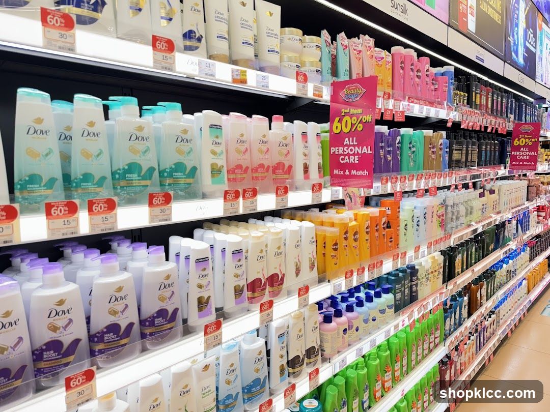 Personal Care Products on Shelves