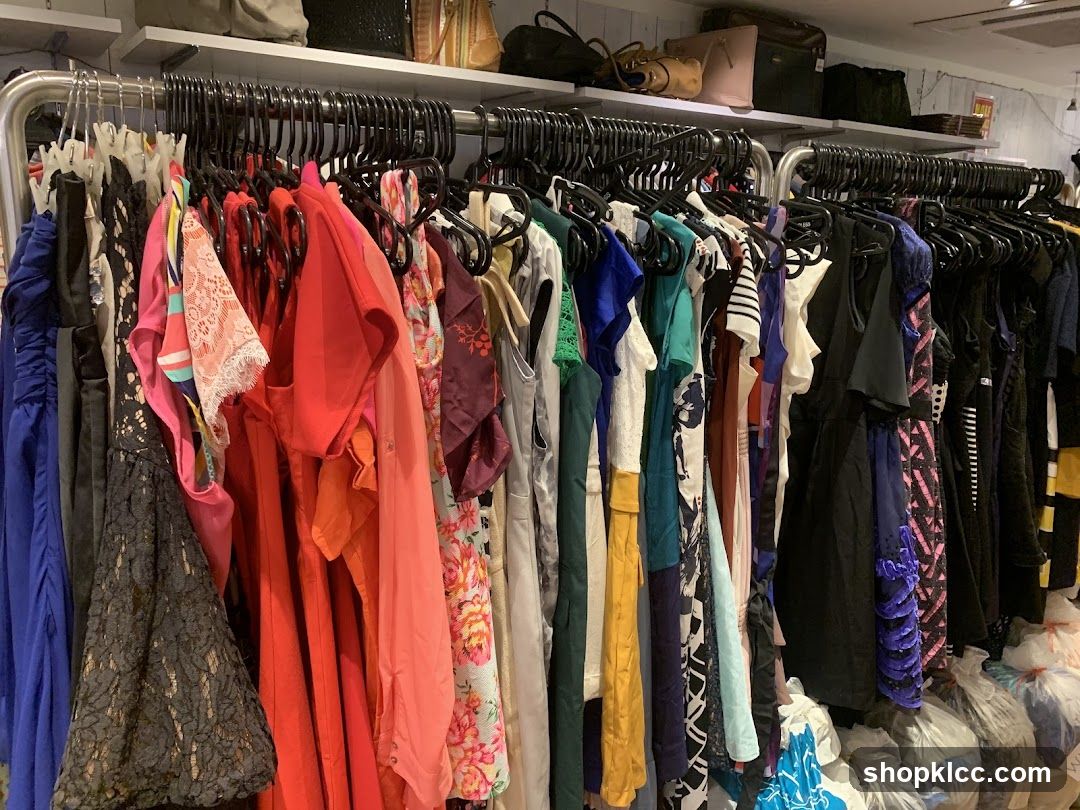 Clothing Rack with Dresses