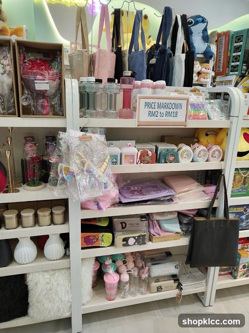 Store Shelves with Various Items