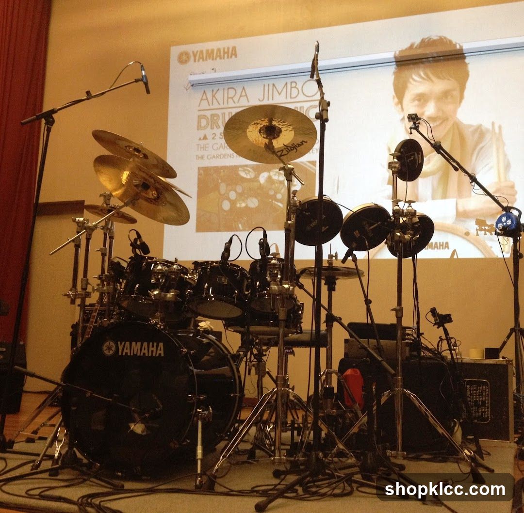 Drum Set and Projection Screen