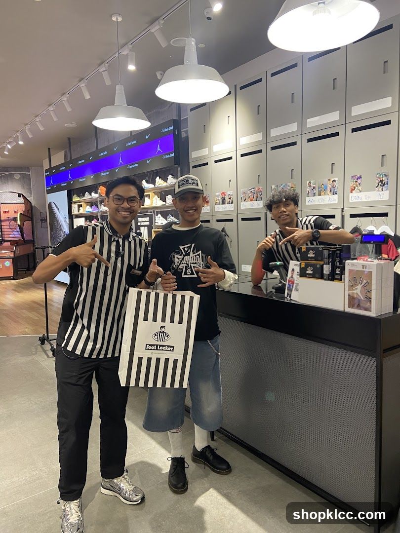 Foot Locker Employees with Shopping Bag