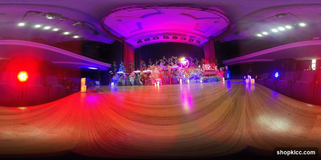 Stage decorated for an event