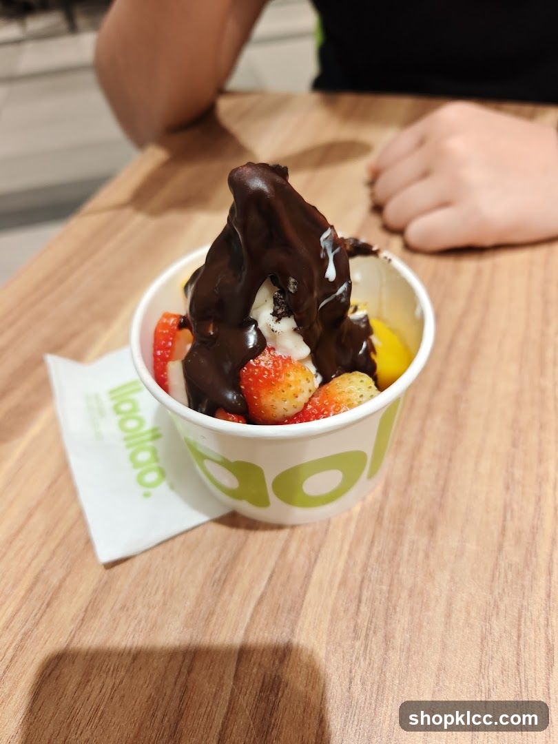 Fruit and Chocolate Dessert in Cup