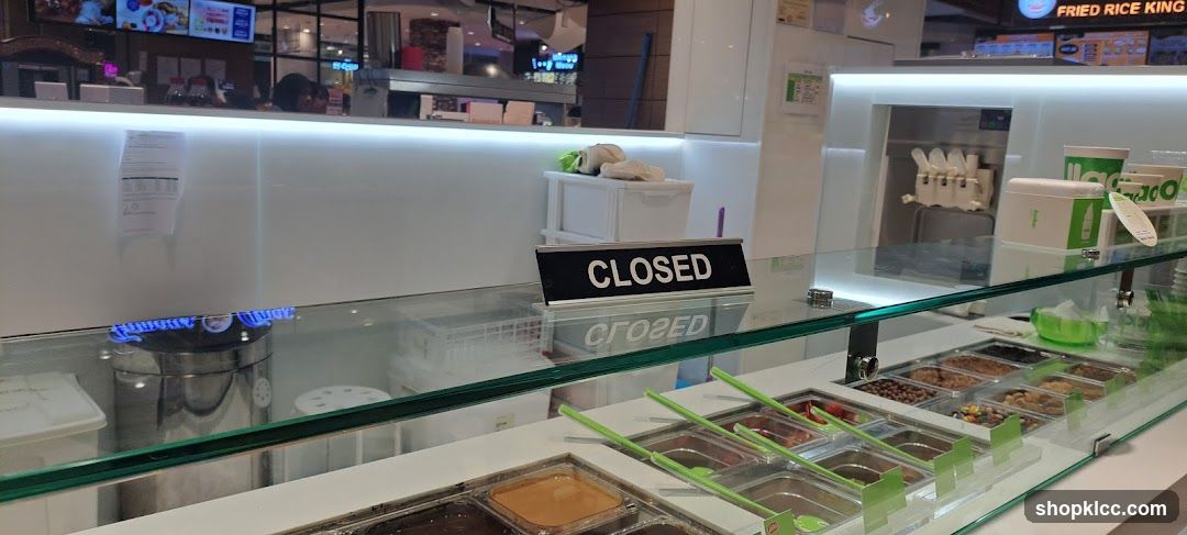Closed Ice Cream Shop Display