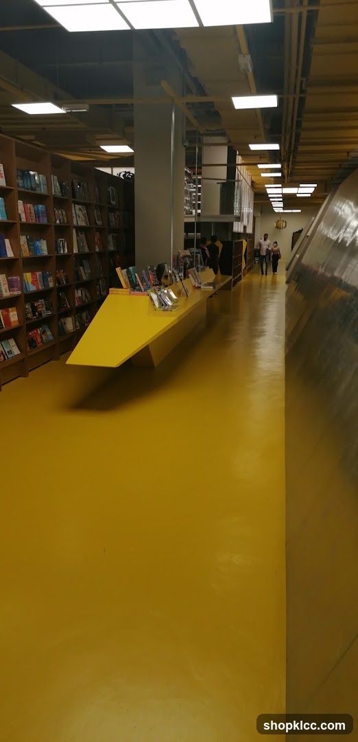 Library Interior with Yellow Flooring